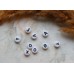 Бусины с буквами белые круглые H
