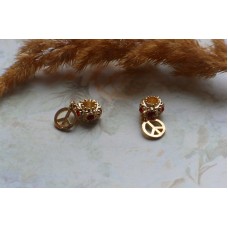 Бусины Pandora Style металлические со стразами с бейлом